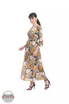 Myra Bag S-7856 Aubrey Blossom Dress in Tan Floral Print Side View