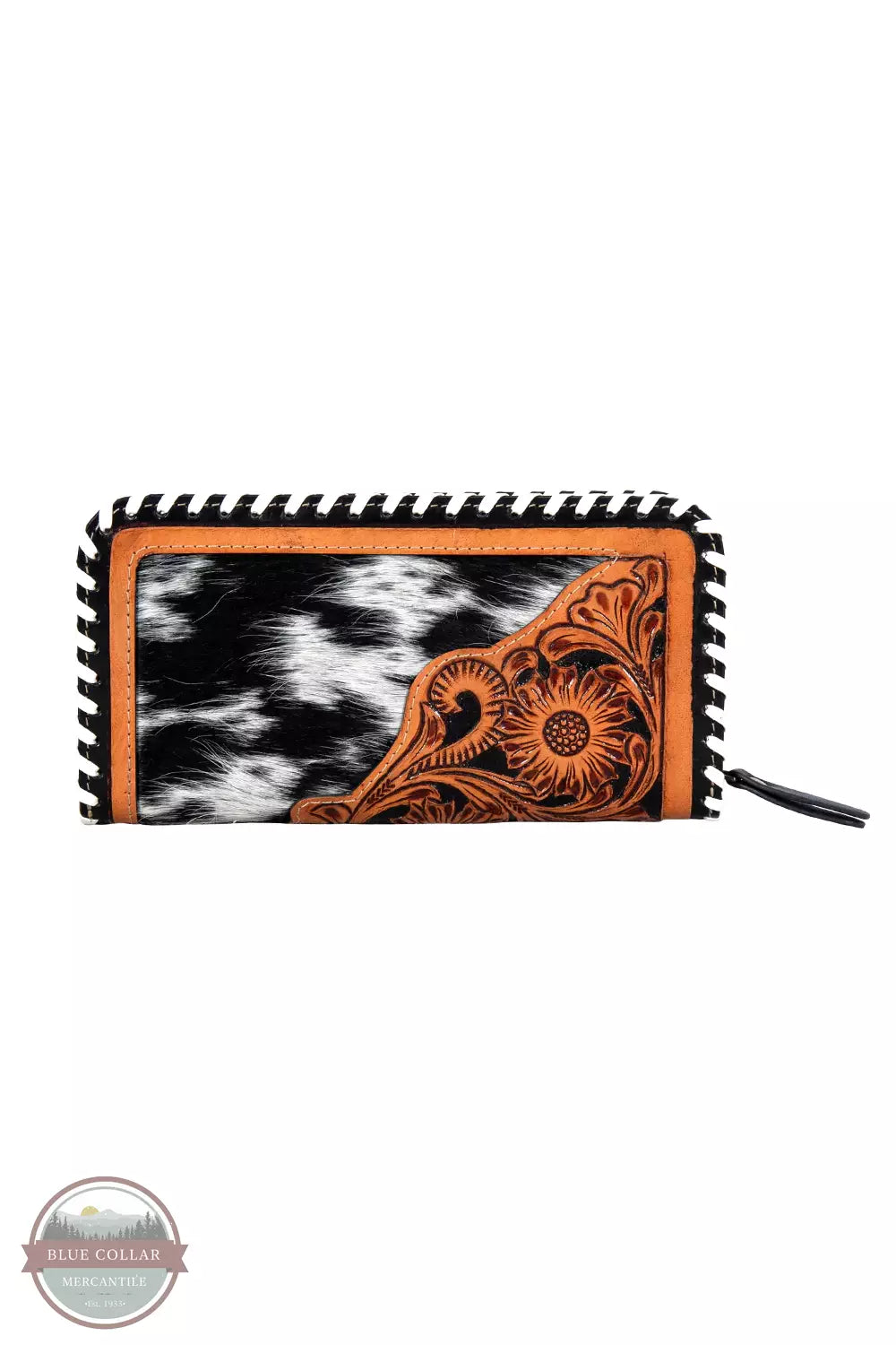 Myra Bag S-8698 Pecos Plains Stitched Hand-Tooled Wallet Back View