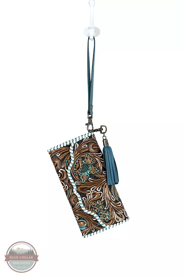 Myra Bag S-8736 Dolly Trail Hand-Tooled Wallet Wristlet View