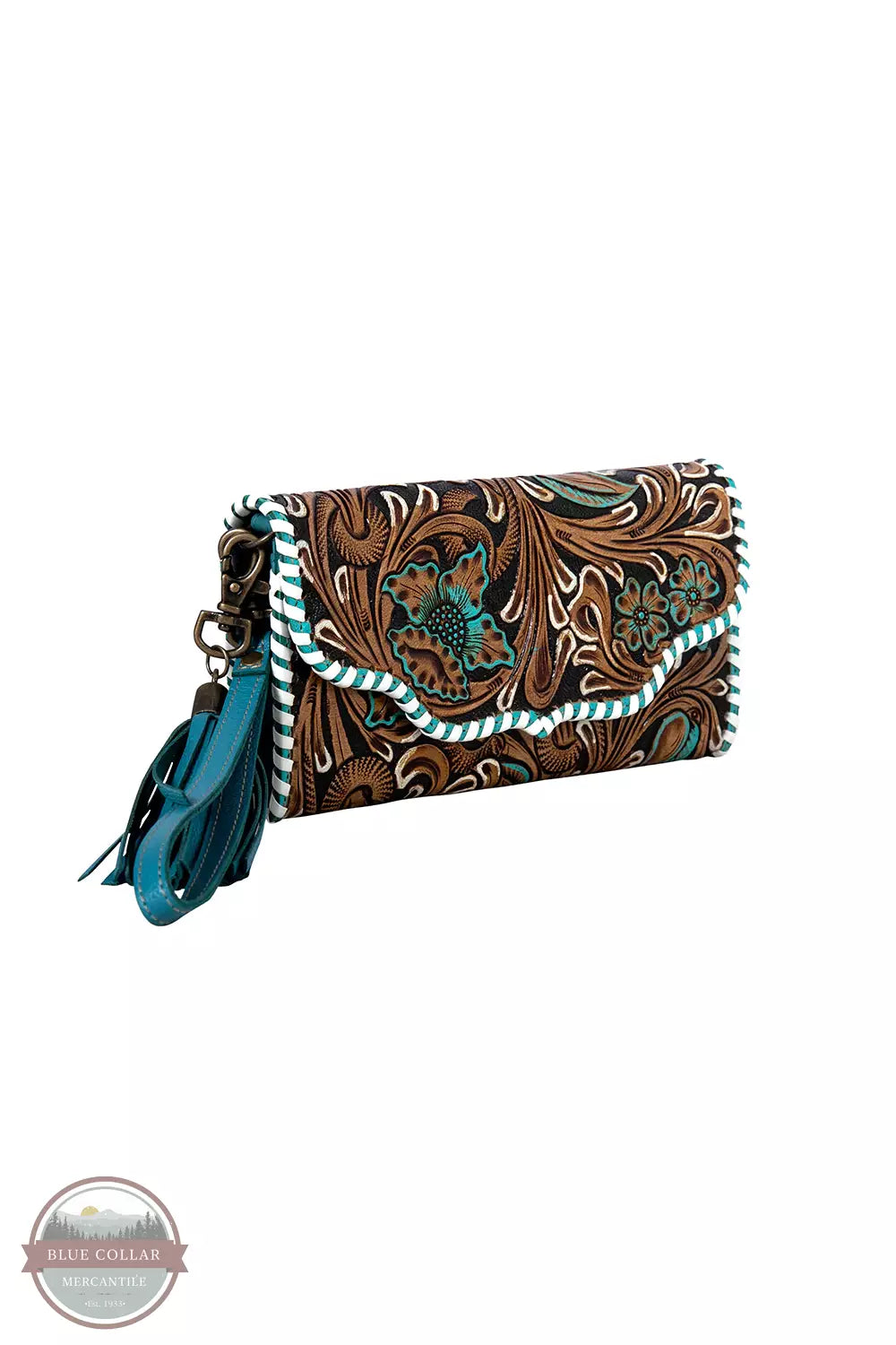 Myra Bag S-8736 Dolly Trail Hand-Tooled Wallet Profile View