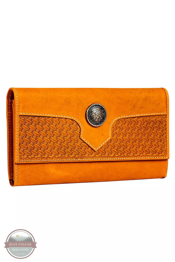 Myra Bag S-9323 Winsome Trail Hand-Tooled Wallet Profile View