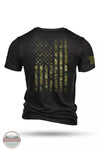 Nine Line AMERCAMO-TSTRI-CHARCOALBLACK American Camo Tri-Blend Short Sleeve T-Shirt in Charcoal Black Back View