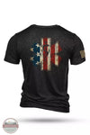 Nine Line EMSFLAG-TSTRI-CHARCOAL EMS Flag Tri-Blend Short Sleeve T-Shirt in Charcoal Black Back View