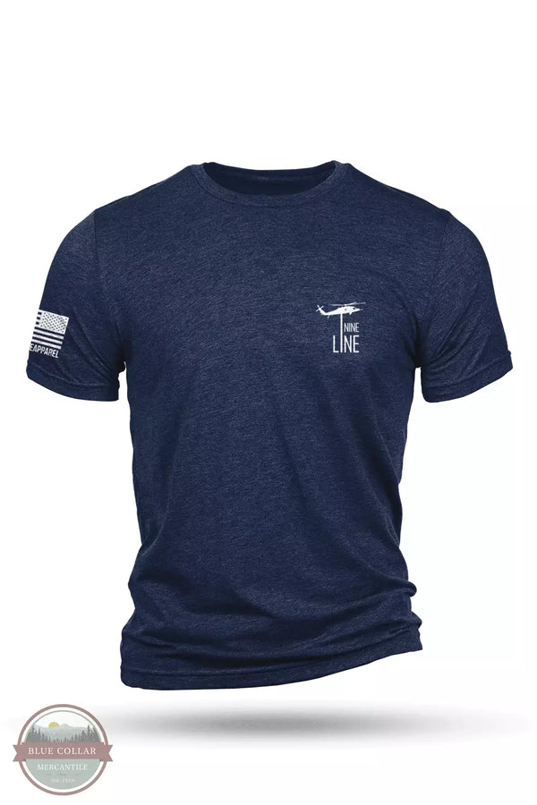 Nine Line PLEDGE-TSTRI The Pledge Tri-Blend Short Sleeve T-Shirt Navy Front View
