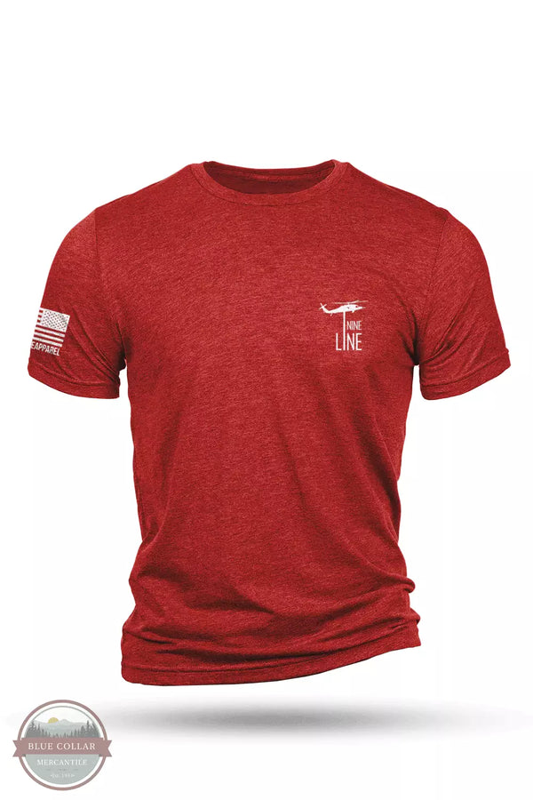 Nine Line PLEDGE-TSTRI The Pledge Tri-Blend Short Sleeve T-Shirt Red Front View