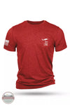 Nine Line RED-TSTRI-RED Remember Everyone Deployed Tri-Blend Short Sleeve T-Shirt in Red Front View