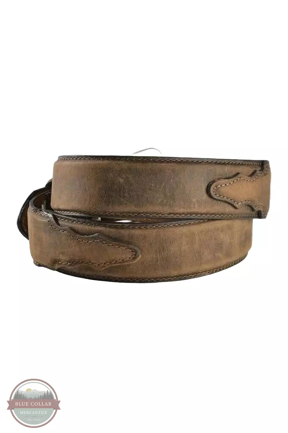 Nocona N2450444 Basic Distressed Brown Belt with Round Conchos Back View
