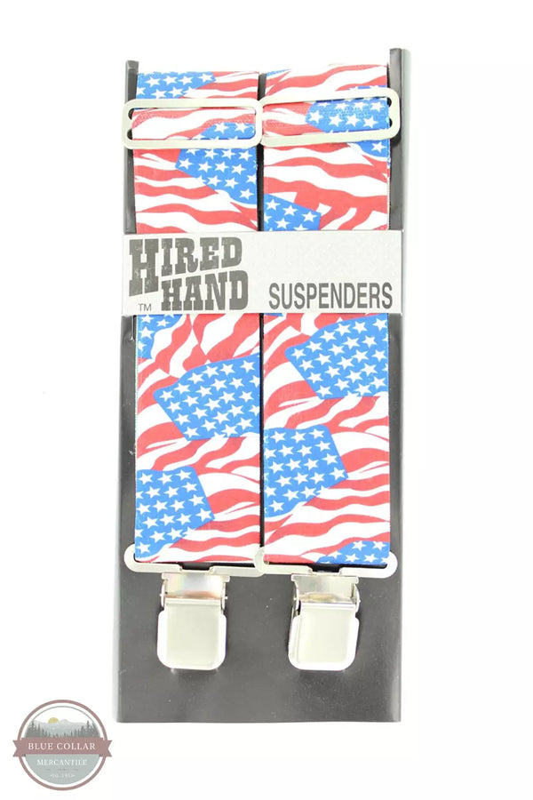 Nocona N8510 Hired Hand 48" Suspenders American Flag Package View