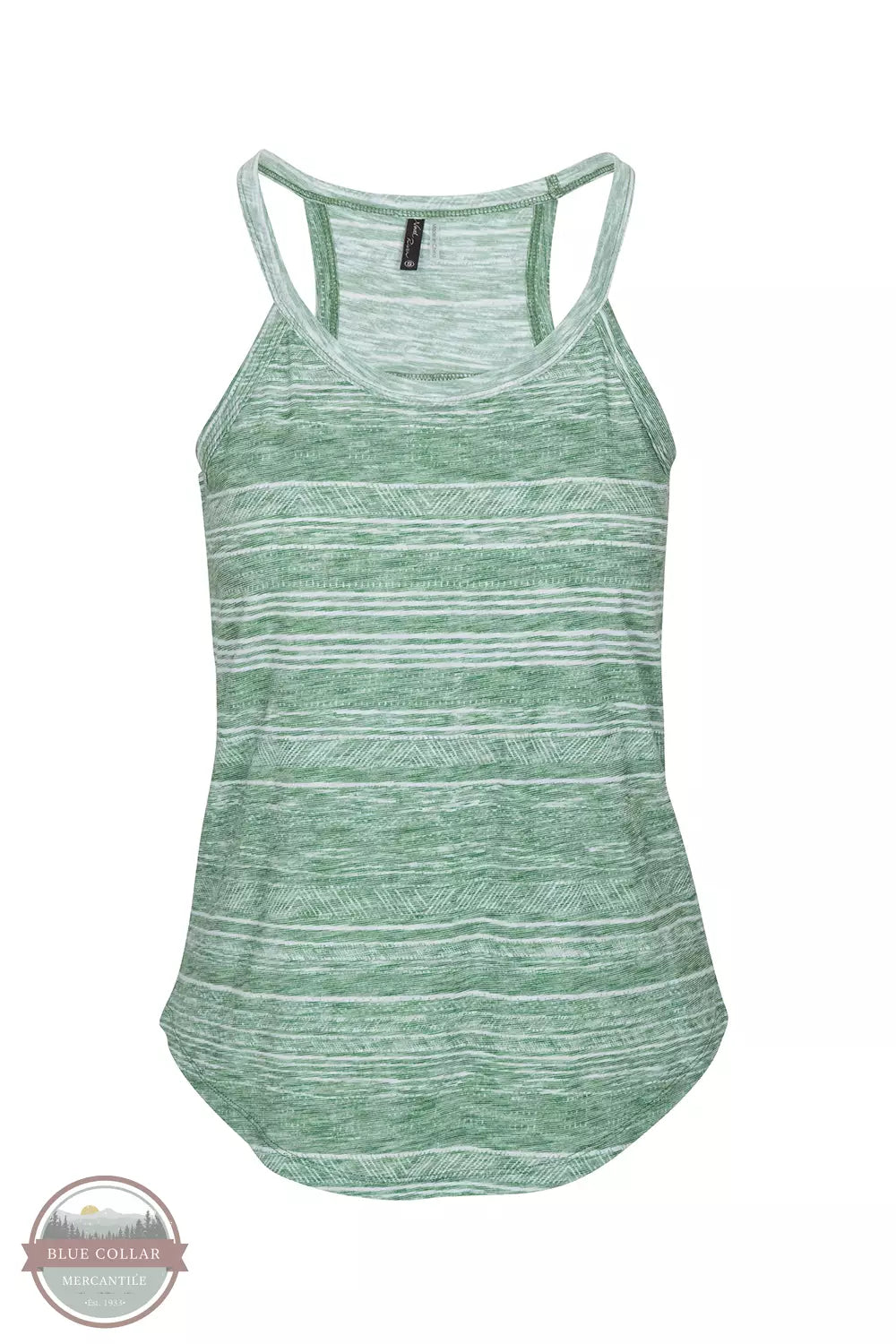 North River NRL1372 Knit Halter Top Granite Green Front View. This item is available in multiple colors.