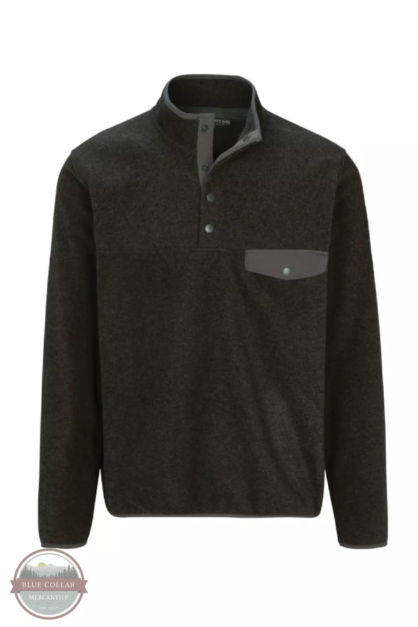 North River NRM2193 Lightweight Fleece Quarter Snap Pullover Charcoal Heather Front View