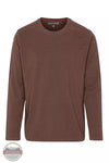 North River NRM2201 Moleskin Crew Long Sleeve Shirt in Earth Front View
