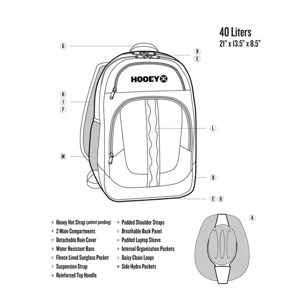 Hooey BP044TNBK Ox Backpack in Tan/Black/Grey Specs