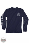 Puppie Love SPL1172 Mountain Landscape Pup Long Sleeve T-Shirt in Navy Front View