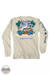 Puppie Love SPL1290 High Tides and Good Vibes Long Sleeve T-Shirt in Sand Back View