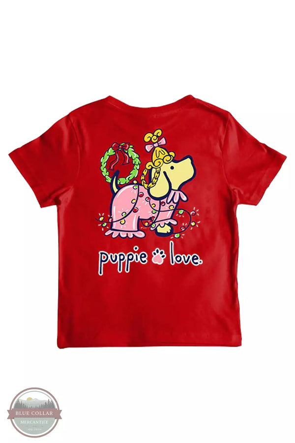 Puppie Love SPL1410 Christmas PJs Pup T-Shirt in Red Back View
