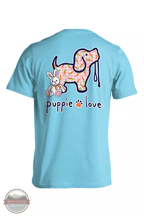 Puppie Love SPL1556 Carrot Pattern Pup T-Shirt in Sky Back View
