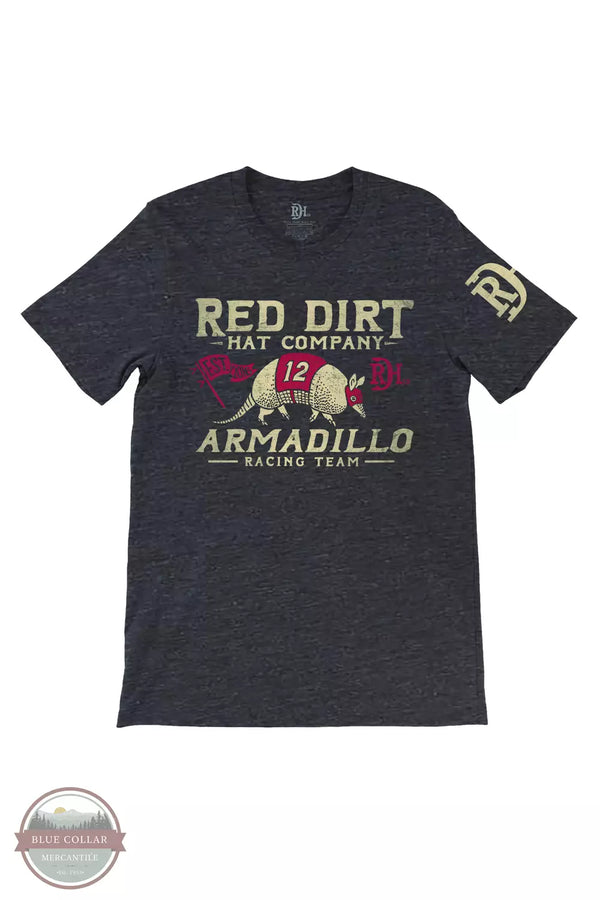 Red Dirt RDHC-T-108 Black Dillo Racing Flag T-Shirt Front View