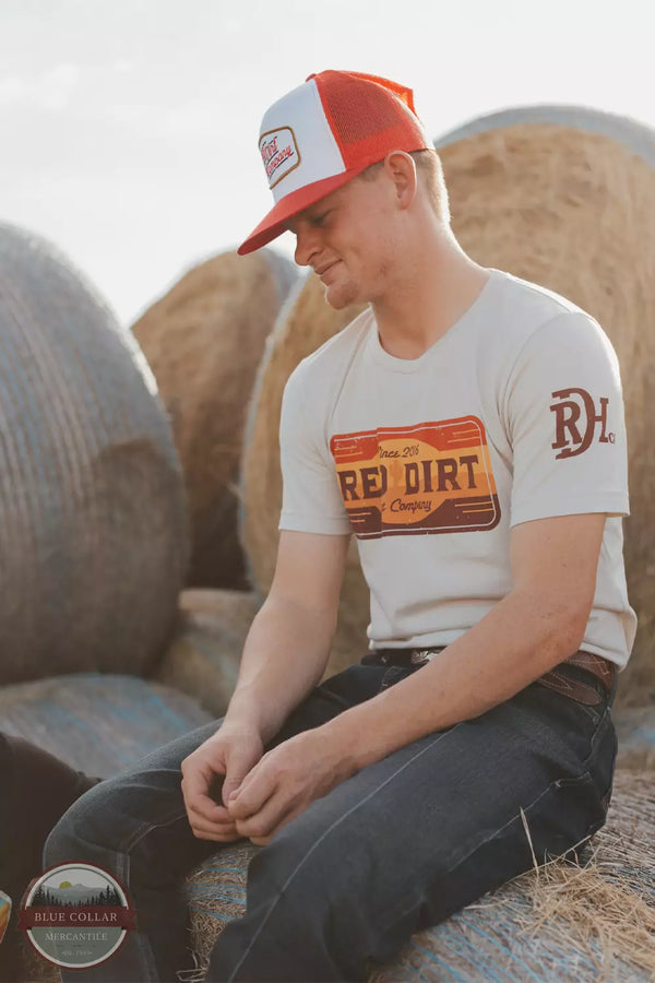 Red Dirt RDHC-T-111 Tan Raw Hide T-Shirt Man Life View