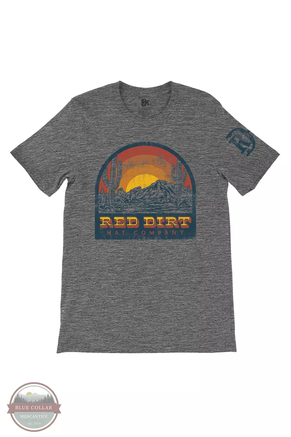Red Dirt RDHC-T-132 Gray Rise-n-Shine T-Shirt Front View