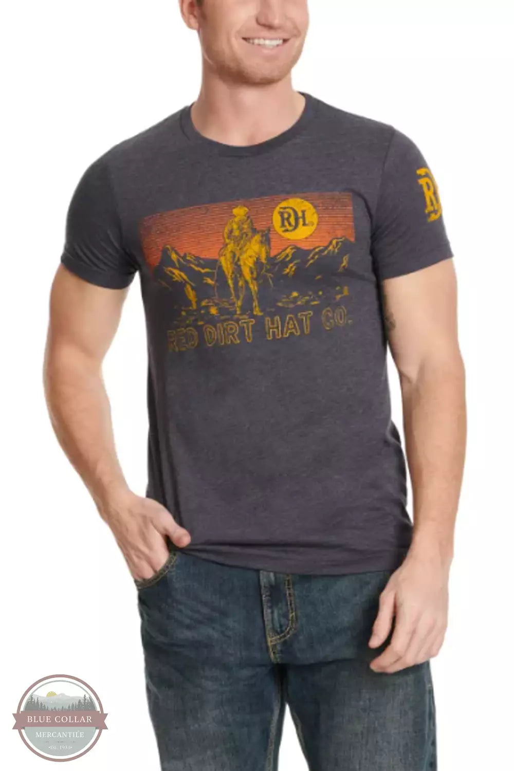 Red Dirt RDHC-T-135 Navy Vaquero T-Shirt Front View 2