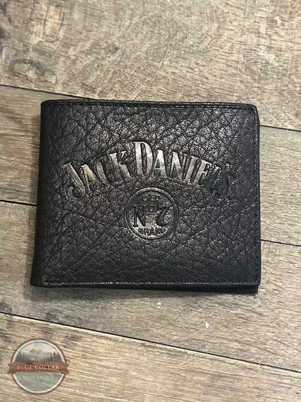 Rogers-Whitley 4011JD Bi-Fold Jack Daniels Signature Wallet in Black Front View