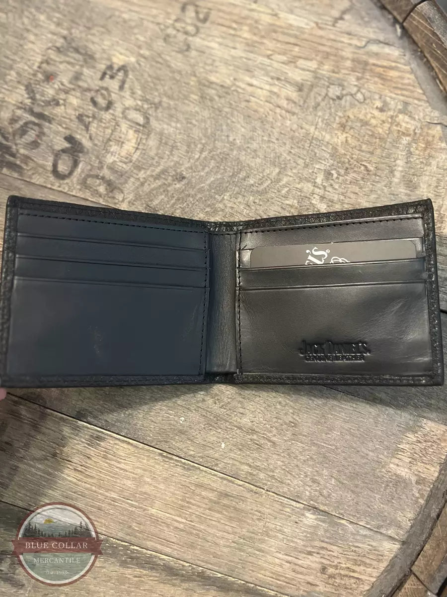 Rogers-Whitley 4011JD Bi-Fold Jack Daniels Signature Wallet in Black Inside View