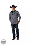 Roper 01-001-0024-1068 BL Embroidered Long Sleeve Western Snap Shirt in Black Floral Full View