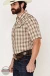 Roper 01-002-0016-3001 BR Embroidered Western Snap Short Sleeve Shirt Side View