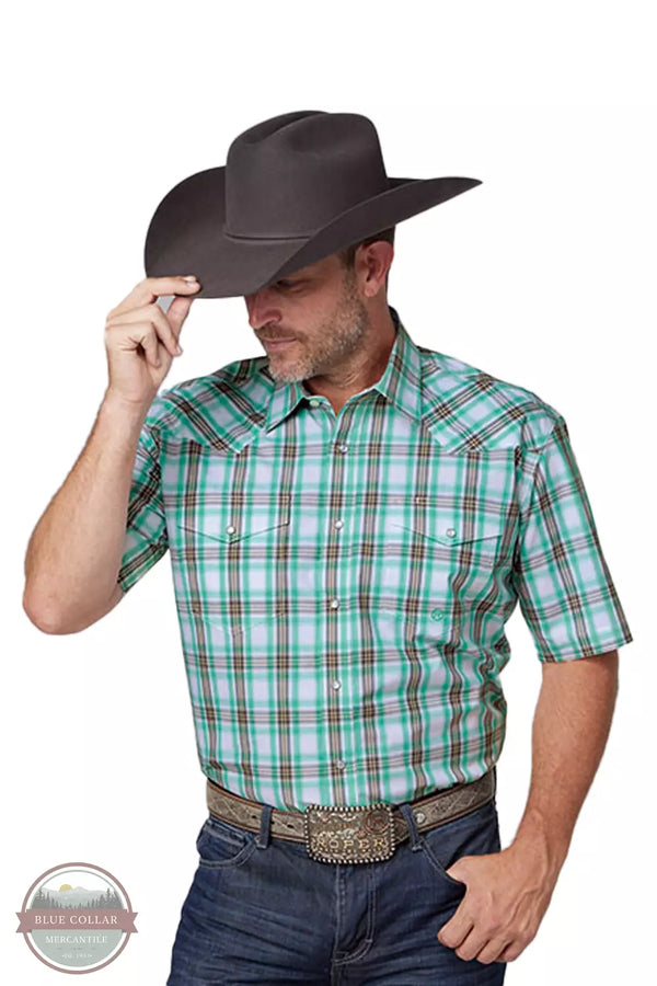Roper 03-002-0278-4051 GR Silver Springs Western Shirt Front View