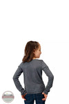 Roper 03-009-0513-0160 GY Dancing Horse Long Sleeve T-Shirt in Heather Grey Back View
