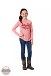 Roper 03-009-0513-6131 PI Long Sleeve Fix Your Ponytail T-Shirt in Pink Full View