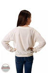 Roper 03-009-0513-6132 WH Long Sleeve Highland Cow T-Shirt in White Back View