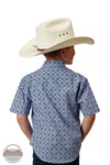 Roper 03-031-0225-2024 BU Blue Skies Tie Print Western Shirt Back View