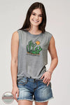 Roper 03-037-0513-2021 GY Jersey Knit Sleeveless T-Shirt in Grey Front View