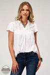 Roper 03-039-0513-3079 WH White Victorian Peasant Top Front View