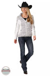 Roper 03-098-0794-6159 WH Sweater Knit Fleece Jacket in White Full View