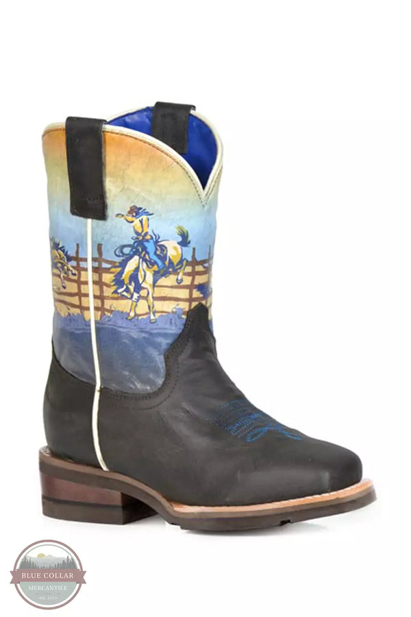 Roper 09-018-9991-0063 BR Child's Rodeo Rider Western Boot in Brown Profile View