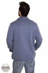 Simply Southern 0223-MN-QLTD-SHCKT-INDIGO Quilted Button Down Shacket in Indigo Back View