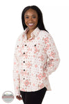 Simply Southern 0223-SIMPLY-SHKT-CRMAZ Shacket in a Cream & Pink Aztec Print Profile View