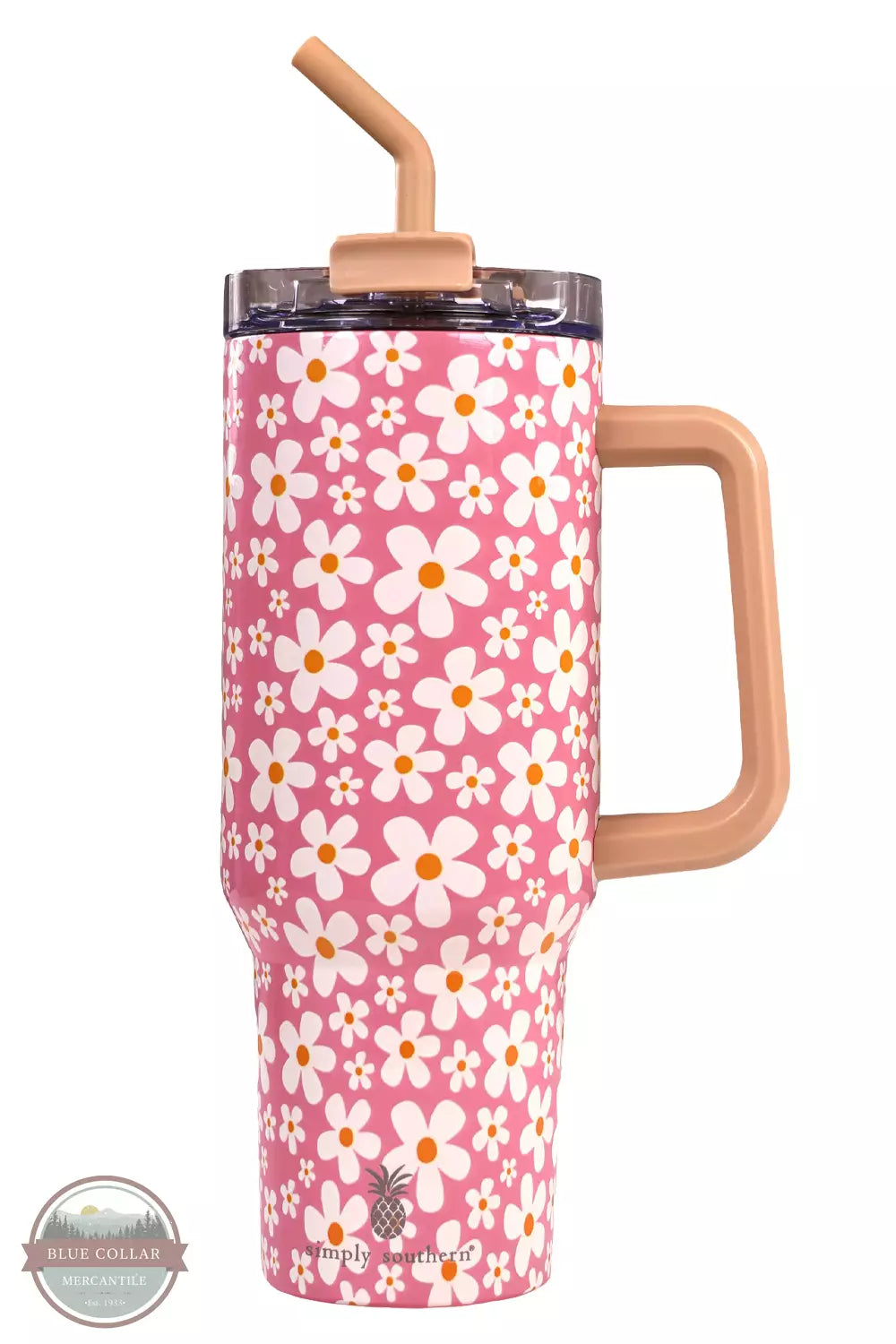 Simply Southern 0223-TUMBLER40 Tumbler Daisy Front View