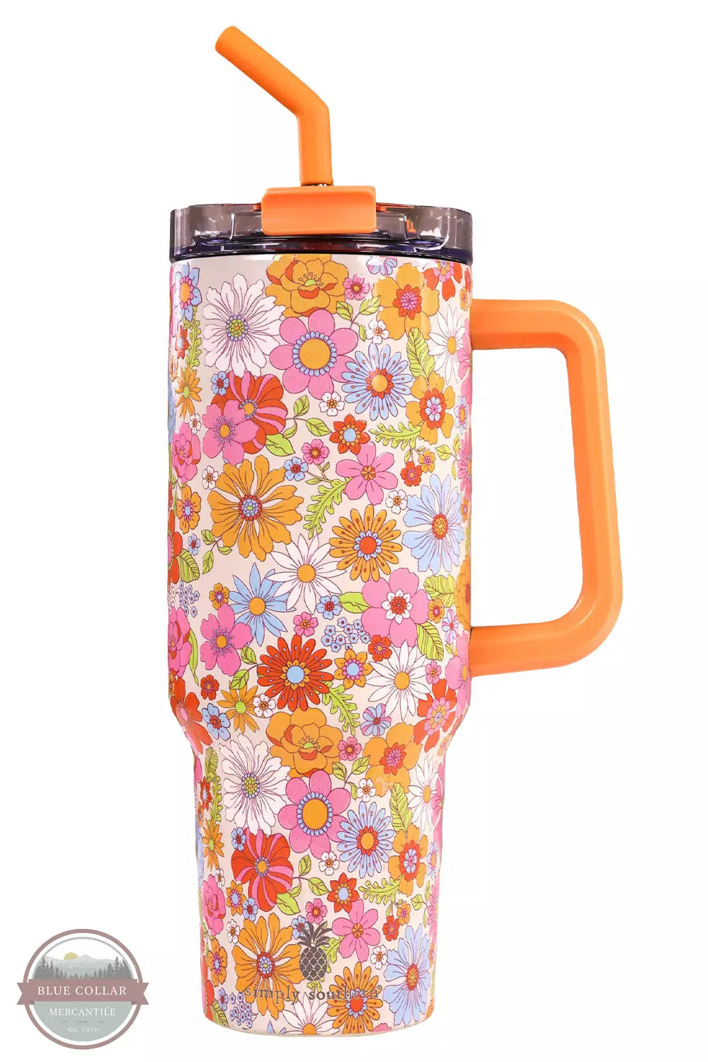 Simply Southern 0223-TUMBLER40 Tumbler Multifloral Front View