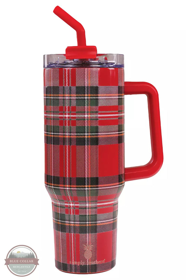Simply Southern 0223-TUMBLER40 Tumbler Plaid Front View