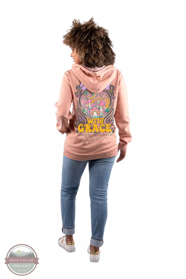 Simply Southern HD-GRACE-PEACH Grow With Grace Hoodie in Peach Full View
