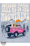 Simply Southern LS-MOUNTAIN-FOG Take Me to the Mountains Long Sleeve T-Shirt in Fog Graphic View