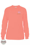 Simply Southern LS-NASHVILLE-PEACH Take Me to Nashville Long Sleeve T-Shirt in Peach Front View