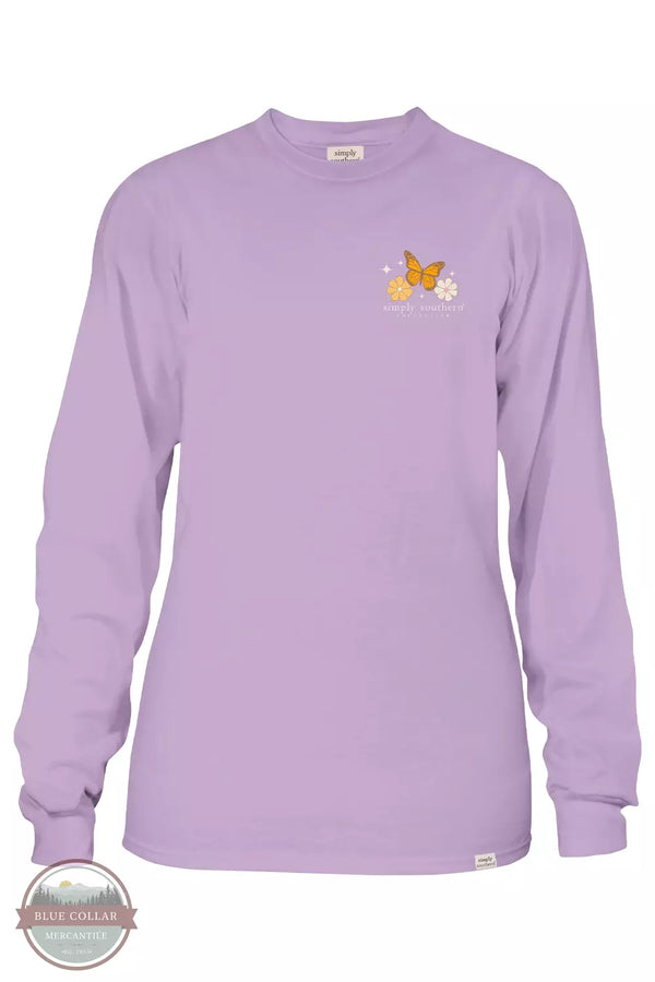 Simply Southern LS-NEW-LILAC He Makes All Things New Long Sleeve T-Shirt in Lilac Front View