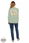 Simply Southern LS-STATE-VA-SAGE Virginia Long Sleeve T-Shirt in Sage Full View