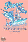 Simply Southern MN-SS-FISHY-COCKTAIL Beer Fishy Fishy T-Shirt Detail View