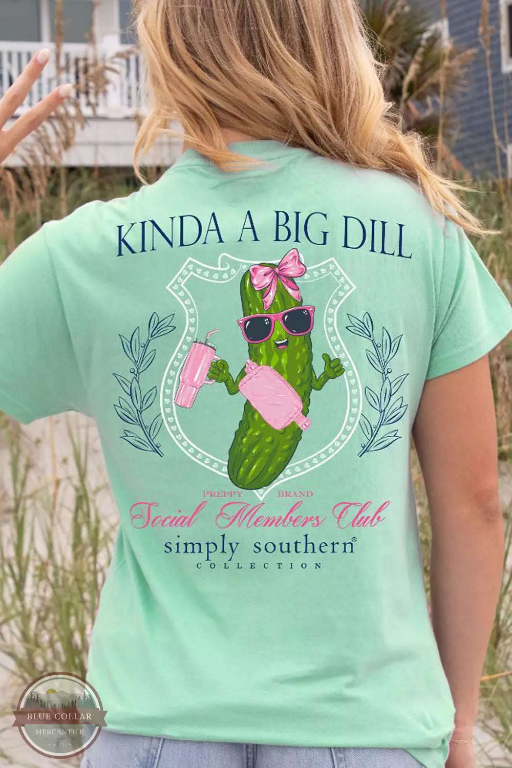 Simply Southern SS-BIGDILL-SEA Kinda a Big Dill T-Shirt Life View