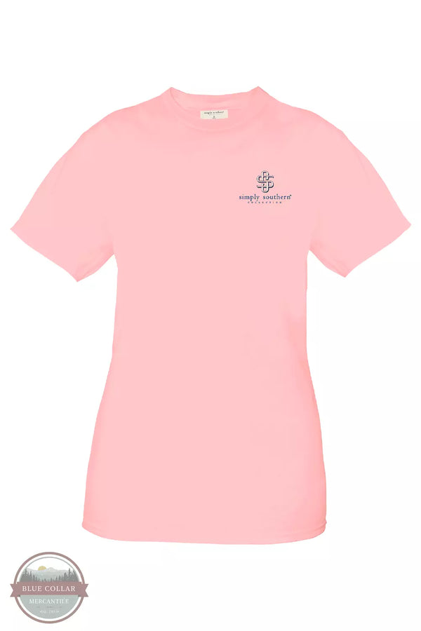 Simply Southern SS-COUNTRYCHICK-LOTUS Country Chick T-Shirt in Lotus Pink Front View